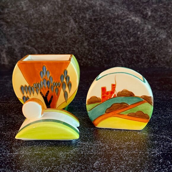 Vintage 1993 Clarice Cliff Sugar and Jam Jar Reproduction - Picture 8 of 10